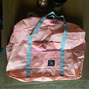 Amazon Essentials Pink and Gray Travel Bag